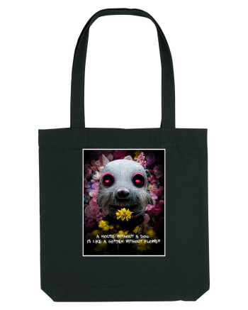 dog in garden Black