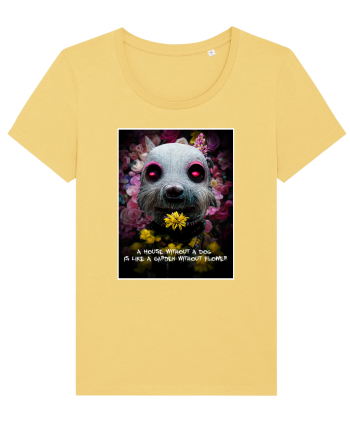 dog in garden Jojoba