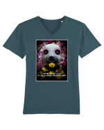 dog in garden Tricou mânecă scurtă guler V Bărbat Presenter