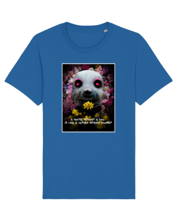 dog in garden Royal Blue