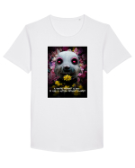 dog in garden Tricou mânecă scurtă guler larg Bărbat Skater