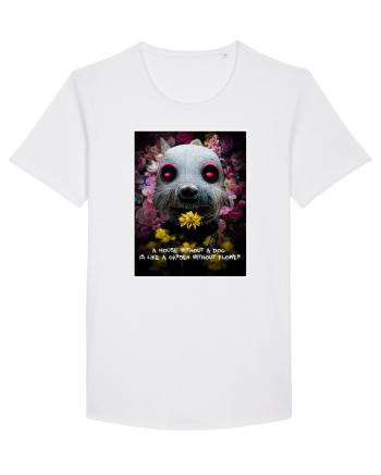 dog in garden White