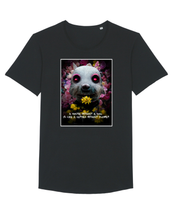 dog in garden Black