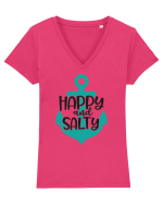 Happy & Salty Tricou mânecă scurtă guler V Damă Evoker