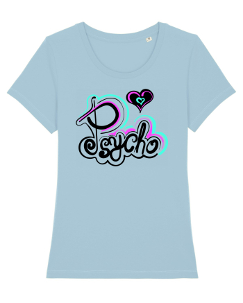 Psycho text Sky Blue