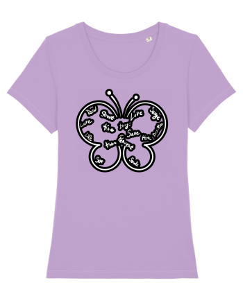 Butterfly with words Lavender Dawn