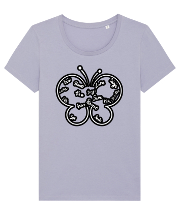 Butterfly with words Lavender