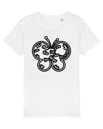 Butterfly with words White