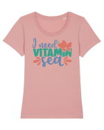 Vitamin Sea Tricou mânecă scurtă guler larg fitted Damă Expresser
