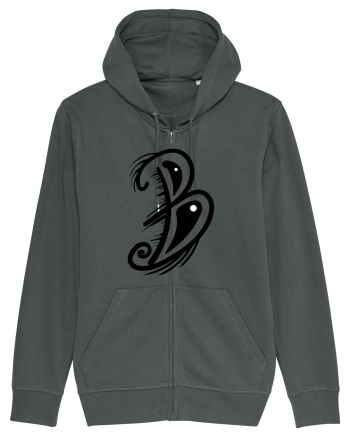 B letter Anthracite