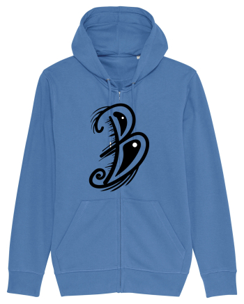 B letter Bright Blue
