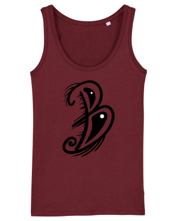 B letter Burgundy
