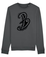 B letter Bluză mânecă lungă Unisex Rise