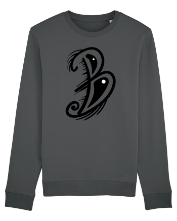 B letter Anthracite