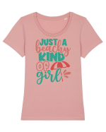 Just a beachy kind of girl Tricou mânecă scurtă guler larg fitted Damă Expresser