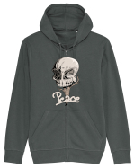 Peace skull head Hanorac cu fermoar Unisex Connector