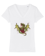 Shenron Tricou mânecă scurtă guler V Damă Evoker