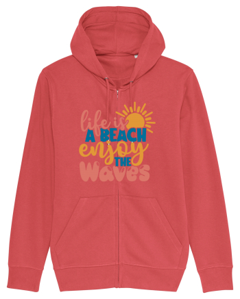 Life is a beach enjoy the waves Carmine Red