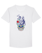 Mexican Skull Tricou mânecă scurtă guler larg Bărbat Skater