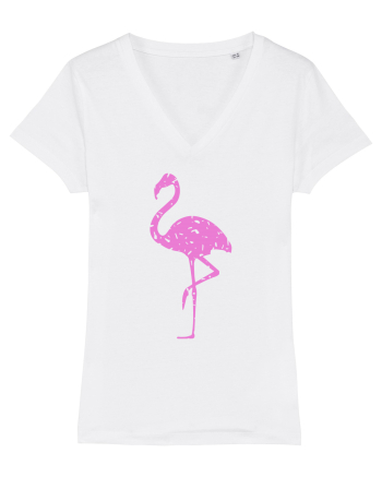 Pink Flamingo White