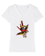 Oldschool Tattoo  Tricou mânecă scurtă guler V Damă Evoker