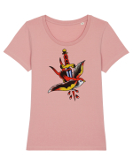 Oldschool Tattoo  Tricou mânecă scurtă guler larg fitted Damă Expresser