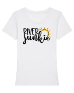 River junkie Tricou mânecă scurtă guler larg fitted Damă Expresser