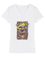 Graffiti Monster Tricou mânecă scurtă guler V Damă Evoker