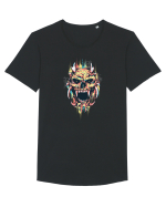 Demon Skull Tricou mânecă scurtă guler larg Bărbat Skater
