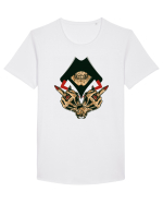 Illuminati Skull Tricou mânecă scurtă guler larg Bărbat Skater