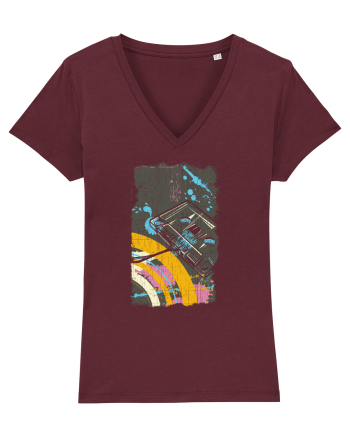 Retro Vintage Classic Cassette Burgundy