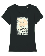 Birds On Full Moon Tricou mânecă scurtă guler larg fitted Damă Expresser