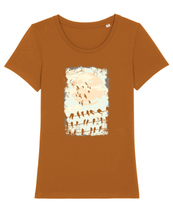 Birds On Full Moon Roasted Orange