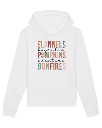 Flannels Pumpkins Bonfires White