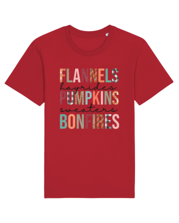 Flannels Pumpkins Bonfires Red