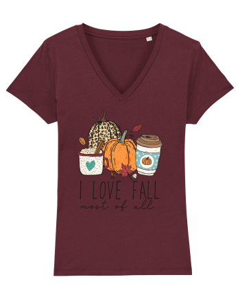 I Love Fall Burgundy