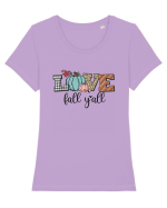 Love Fall Y'all Tricou mânecă scurtă guler larg fitted Damă Expresser