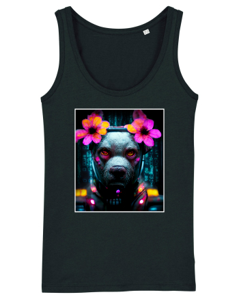 cyber punk dog Black
