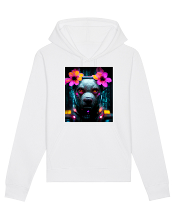 cyber punk dog White