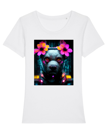 cyber punk dog White