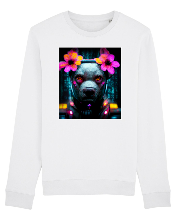cyber punk dog White