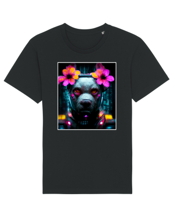 cyber punk dog Black
