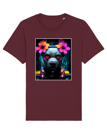 cyber punk dog Burgundy