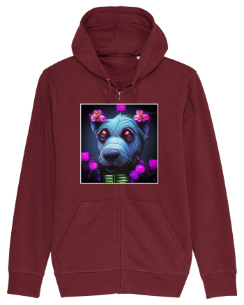 stylizeted dog Burgundy