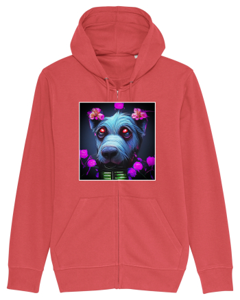 stylizeted dog Carmine Red
