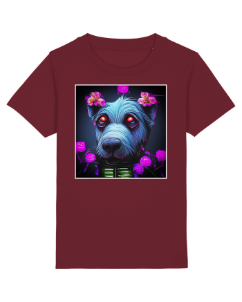 stylizeted dog Burgundy