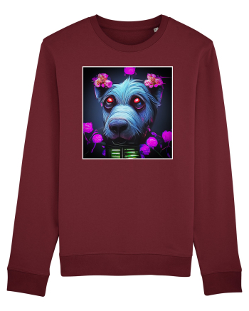 stylizeted dog Burgundy