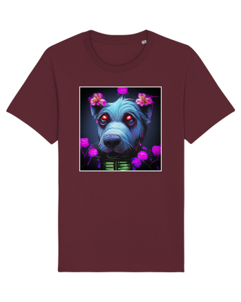 stylizeted dog Burgundy