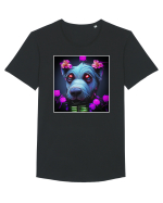 stylizeted dog Tricou mânecă scurtă guler larg Bărbat Skater