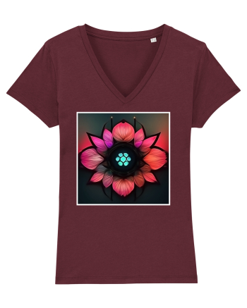 cyber flower Burgundy